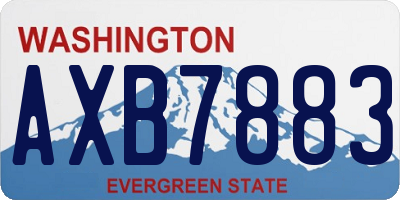 WA license plate AXB7883