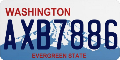 WA license plate AXB7886