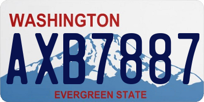 WA license plate AXB7887