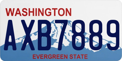WA license plate AXB7889