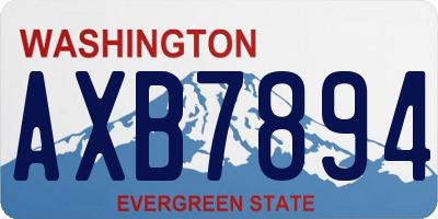 WA license plate AXB7894