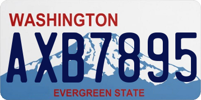 WA license plate AXB7895