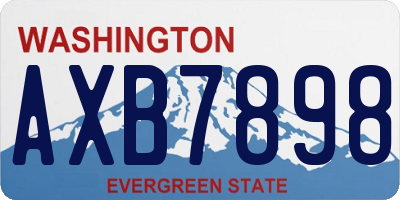 WA license plate AXB7898