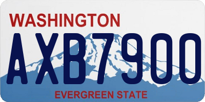 WA license plate AXB7900