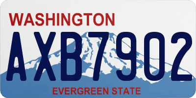 WA license plate AXB7902