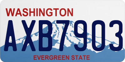 WA license plate AXB7903