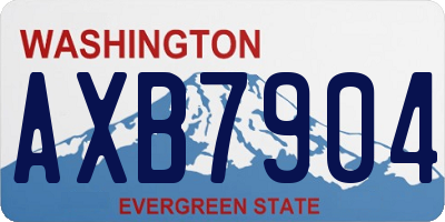 WA license plate AXB7904