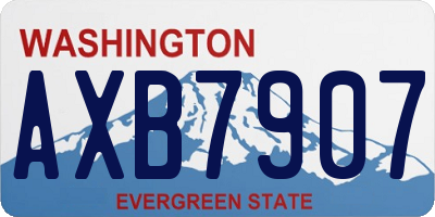 WA license plate AXB7907