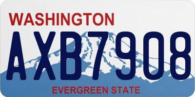 WA license plate AXB7908