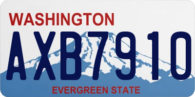 WA license plate AXB7910