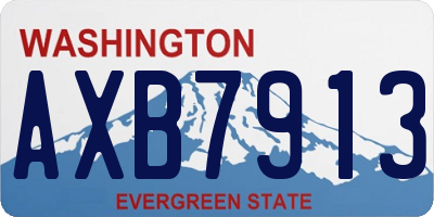 WA license plate AXB7913