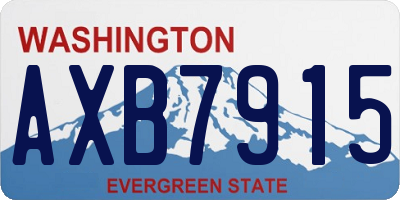 WA license plate AXB7915
