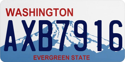 WA license plate AXB7916