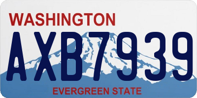 WA license plate AXB7939