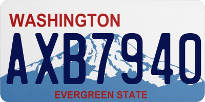 WA license plate AXB7940
