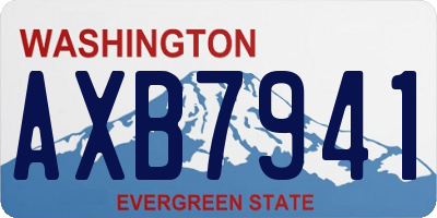 WA license plate AXB7941