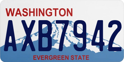WA license plate AXB7942