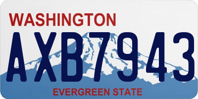 WA license plate AXB7943