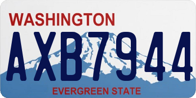 WA license plate AXB7944