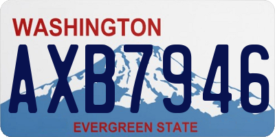 WA license plate AXB7946