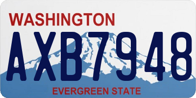 WA license plate AXB7948