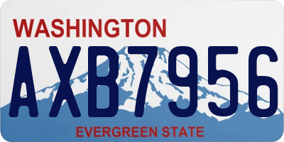 WA license plate AXB7956