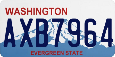 WA license plate AXB7964