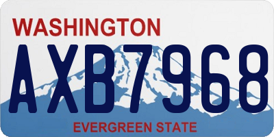 WA license plate AXB7968