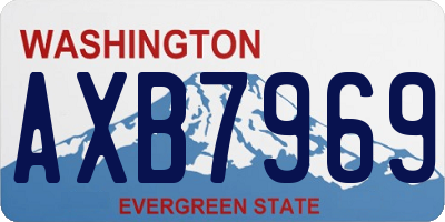 WA license plate AXB7969