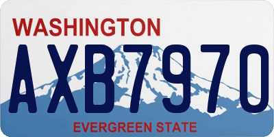 WA license plate AXB7970