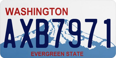 WA license plate AXB7971