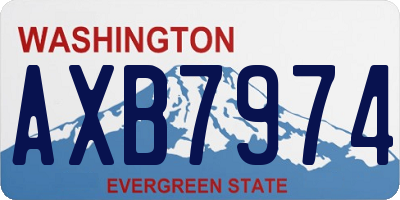 WA license plate AXB7974