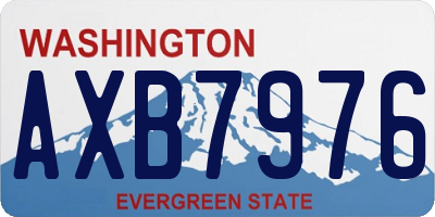 WA license plate AXB7976