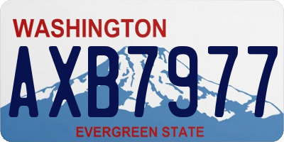 WA license plate AXB7977