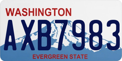 WA license plate AXB7983