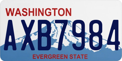 WA license plate AXB7984