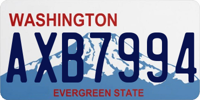 WA license plate AXB7994