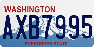 WA license plate AXB7995