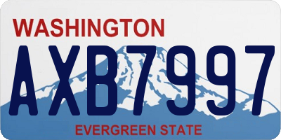 WA license plate AXB7997