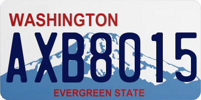 WA license plate AXB8015