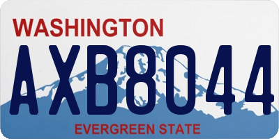WA license plate AXB8044