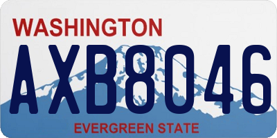 WA license plate AXB8046