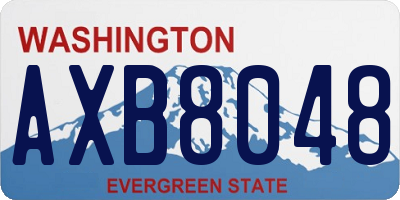 WA license plate AXB8048
