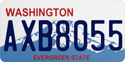 WA license plate AXB8055