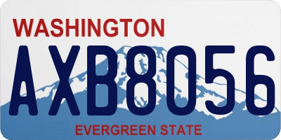 WA license plate AXB8056