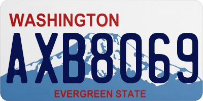 WA license plate AXB8069