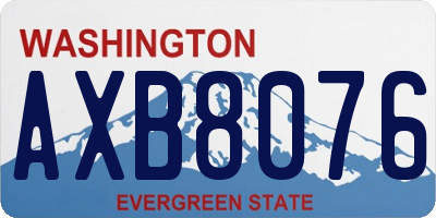 WA license plate AXB8076