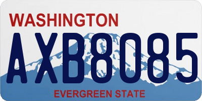 WA license plate AXB8085