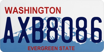 WA license plate AXB8086
