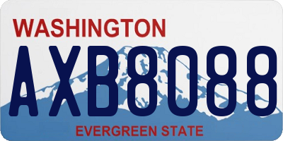 WA license plate AXB8088